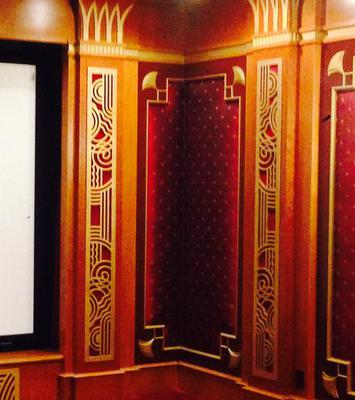 speaker panels in movie theater